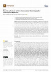 Research paper thumbnail of Recent Advances in New-Generation Electrolytes for Sodium-Ion Batteries