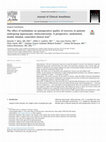 Research paper thumbnail of The effect of methadone on postoperative quality of recovery in patients undergoing laparoscopic cholecystectomy: A prospective, randomized, double blinded, controlled clinical trial