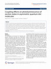 Research paper thumbnail of Coupling effects on photoluminescence of exciton states in asymmetric quantum dot molecules