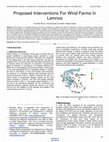 Research paper thumbnail of Proposed Interventions For Wind Farms In Lemnos