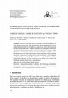 Research paper thumbnail of Approximate Analytical Solutions Generalized Lane-Emden-Fowler Equations