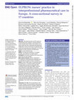 Research paper thumbnail of EUPRON: nurses’ practice in interprofessional pharmaceutical care in Europe. A cross-sectional survey in 17 countries