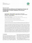 Research paper thumbnail of Clinically Relevant Solution for the Hypothermic Storage and Transportation of Human Multipotent Mesenchymal Stromal Cells