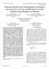 Research paper thumbnail of Chitosan and Polyvinyl Propenenitrile: Synergistic Anti-Corrosive Activity on Mild Steel in Acidic Medium using Weight Loss Method