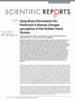 Research paper thumbnail of Deep Brain Stimulation for Parkinson’s disease changes perception in the Rubber Hand Illusion