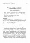 Research paper thumbnail of Remark on regularity of weak solutions to the Navier-Stokes equations