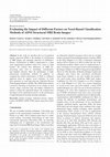 Research paper thumbnail of Evaluating the Impact of Different Factors on Voxel-Based Classification Methods of ADNI Structural MRI Brain Images