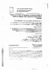 Research paper thumbnail of EFFECT OF COVID 19 On the Mental Health of Youths in Nigeria: The Counselor intervention Strategy.