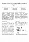 Research paper thumbnail of Hidden Emotion Detection through Analyzing Facial Expression