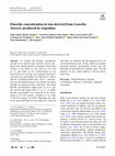 Research paper thumbnail of Fluoride concentration in teas derived from Camellia Sinensis produced in Argentina