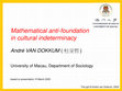 Research paper thumbnail of Mathematical anti-foundation in cultural indeterminacy