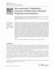 Research paper thumbnail of Non‐parametric probabilistic forecasts of wind power: required properties and evaluation