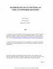 Research paper thumbnail of Mathematics in Accounting as a Big Unanswered Question