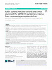 Research paper thumbnail of Public sphere attitudes towards the rumor sources of the COVID-19 pandemic: evidence from community perceptions in Iran