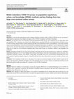 Research paper thumbnail of British Columbia’s COVID-19 surveys on population experiences, action, and knowledge (SPEAK): methods and key findings from two large cross-sectional online surveys