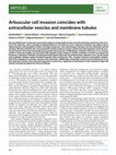 Research paper thumbnail of Arbuscular cell invasion coincides with extracellular vesicles and membrane tubules