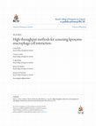 Research paper thumbnail of High-throughput methods for screening liposome–macrophage cell interaction