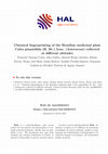 Research paper thumbnail of Chemical fingerprinting of the Brazilian medicinal plant Calea pinnatifida (R. Br.) Less. (Asteraceae) collected at different altitudes