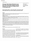 Research paper thumbnail of Stronger State School Nutrition Laws Are Associated With Healthier Eating Behaviors and Optimal Weight Status in US Adolescents