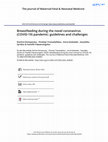 Research paper thumbnail of Breastfeeding during the novel coronavirus (COVID-19) pandemic: guidelines and challenges