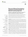 Research paper thumbnail of Recurrent Wheeze Exacerbations Following Acute Bronchiolitis—A Machine Learning Approach