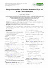 Research paper thumbnail of Integral inequalities of hermite-hadamard type and their applications