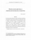 Research paper thumbnail of Políticas escolares para la participación estudiantil en Argentina