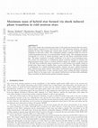 Research paper thumbnail of Maximum mass of hybrid star formed via shock-induced phase transition in cold neutron stars