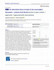 Research paper thumbnail of An alternative focus on data in the neurorights discussion -Lessons from Brazil - version 2