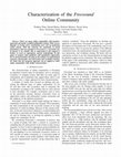 Research paper thumbnail of Characterization of the Freesound online community