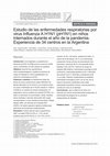 Research paper thumbnail of [Study of respiratory influenza A H1N1 Virus (pH1N1) in hospitalized children in the pandemic year. Experience in 34 centers in Argentina]