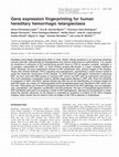 Research paper thumbnail of Gene expression fingerprinting for human hereditary hemorrhagic telangiectasia