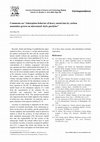 Research paper thumbnail of Comments on “Adsorption behavior of heavy metal ions by carbon nanotubes grown on microsized Al2O3 particles”