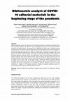 Research paper thumbnail of Bibliometric analysis of COVID-19 editorial materials in the beginning stage of the pandemic