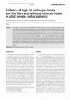 Research paper thumbnail of Evidence of high fat and sugar intake, and low fibre and selected minerals intake in adult female coeliac patients