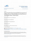 Research paper thumbnail of Dataset for the Environmental Risk Assessment of Chlorpyrifos to Chinook Salmon in four Rivers of Washington State, United States