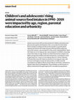 Research paper thumbnail of Children’s and adolescents’ rising animal-source food intakes in 1990–2018 were impacted by age, region, parental education and urbanicity