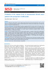 Research paper thumbnail of Evaluation of the response levels of non-metastatic thyroid cancer patients in the postoperative twelfth month