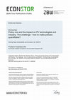 Research paper thumbnail of Policy mix and the impact on PV technologies and industry: The challenge - how to make policies quantifiable?