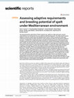 Research paper thumbnail of Assessing adaptive requirements and breeding potential of spelt under Mediterranean environment