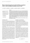 Research paper thumbnail of Physico-chemical properties of crude oil of Khaya senegalensis (Desr.) A. Juss according to bioclimatic zones in Chad