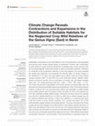 Research paper thumbnail of Climate Change Reveals Contractions and Expansions in the Distribution of Suitable Habitats for the Neglected Crop Wild Relatives of the Genus Vigna (Savi) in Benin