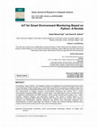 Research paper thumbnail of IoT for Smart Environment Monitoring Based on Python: A Review