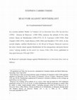 Research paper thumbnail of Beauvoir against Montherlant   An unsubstantiated indictment?