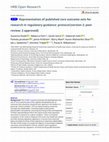 Research paper thumbnail of Representation of published core outcome sets for research in regulatory guidance: protocol