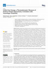 Research paper thumbnail of Gibbs Free Energy, a Thermodynamic Measure of Protein–Protein Interactions, Correlates with Neurologic Disability