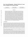 Research paper thumbnail of Error Forward-Propagation: Reusing Feedforward Connections to Propagate Errors in Deep Learning