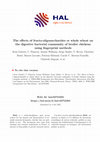 Research paper thumbnail of The effects of fructo-oligosaccharides or whole wheat on the digestive bacterial community of broiler chickens using fingerprint methods