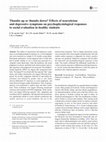 Research paper thumbnail of Thumbs up or thumbs down? Effects of neuroticism and depressive symptoms on psychophysiological responses to social evaluation in healthy students