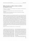 Research paper thumbnail of Effect of various co-culture systems on embryo development in ovine